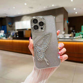 Premium Butterfly Glitter Case With Glitter Lens For Camera Protection